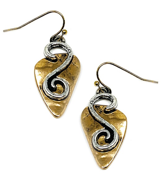 Vintage Metal Spiral Earrings Wholesale