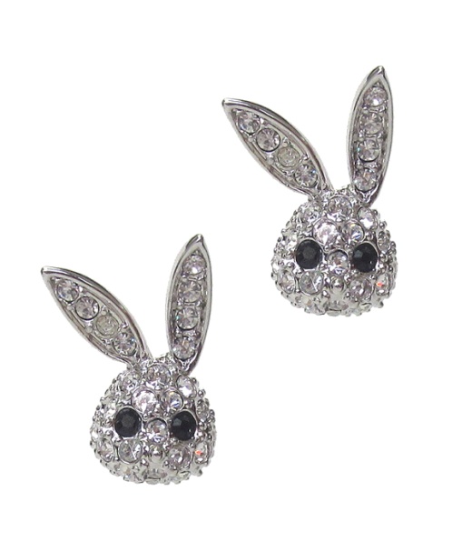 Made In Korea Whitegold Plating Crystal Bunny Earring