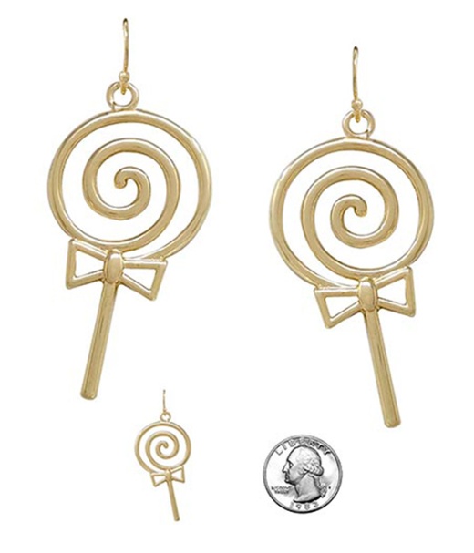 Metal Wire Art Ice Rolly Pop Earring