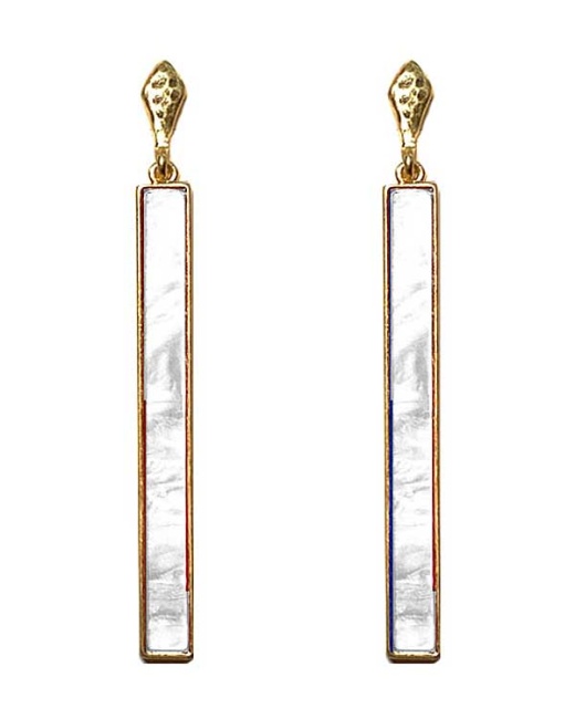 Long Metal Bar Drop Earrings