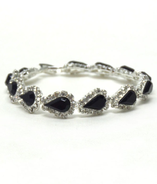 Teardrop Linked With Crystals Bracelet