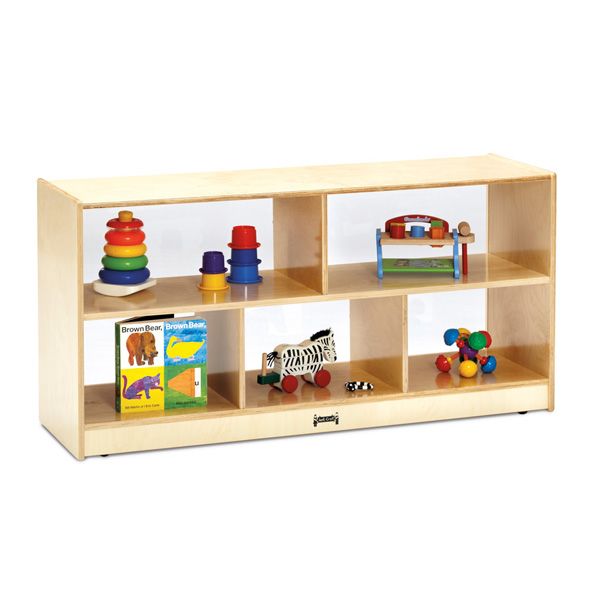 Jonti-Craft® Toddler Single Mobile Storage Unit - See-Thru Back