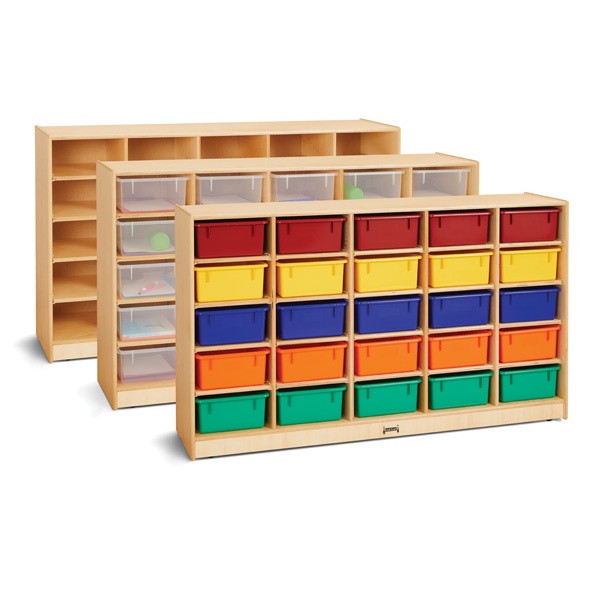 Jonti-Craft® 25 Tub Mobile Storage - With Colored Tubs