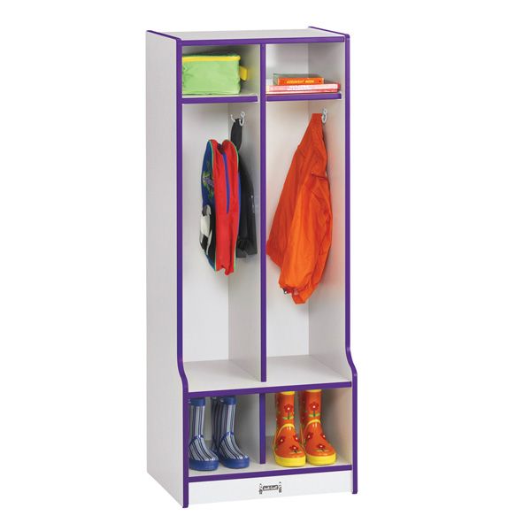 Rainbow Accents® 2 Section Coat Locker With Step - Orange