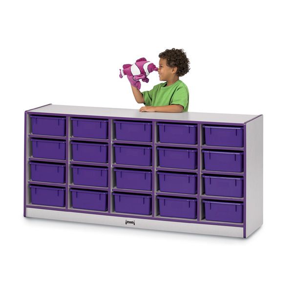 Rainbow Accents® 20 Tub Mobile Storage - With Tubs - Blue