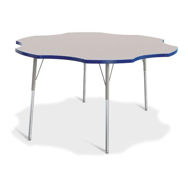 Berries® Six Leaf Activity Table - 60", A-Height - Gray/Blue/Gray