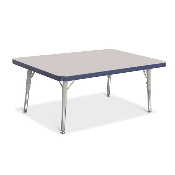 Berries® Rectangle Activity Table - 24" X 36", T-Height - Gray/Navy/Gray