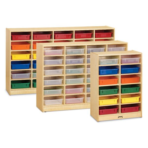 Jonti-Craft® 24 Paper-Tray Mobile Storage - With Clear Paper-Trays
