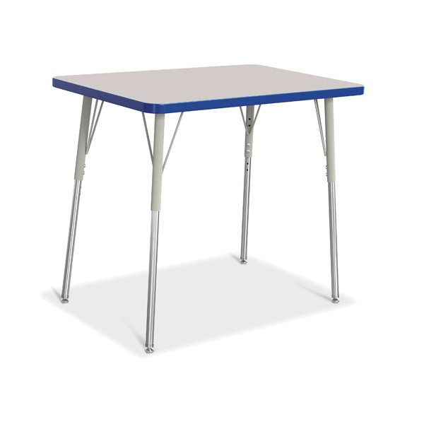 Berries® Rectangle Activity Table - 24" X 36", A-Height - Gray/Blue/Gray