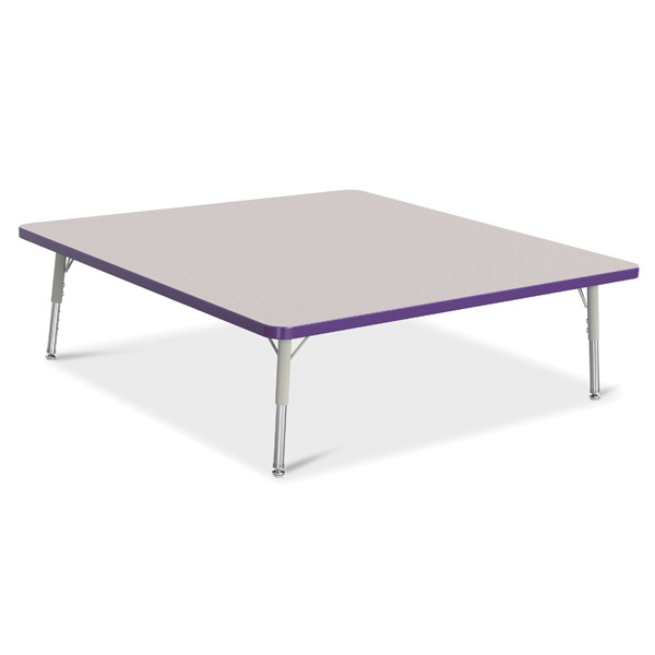 Berries® Square Activity Table - 48" X 48", T-Height - Gray/Purple/Gray