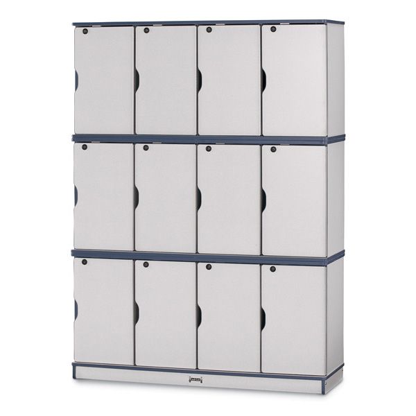 Rainbow Accents® Stacking Lockable Lockers - Triple Stack - Blue