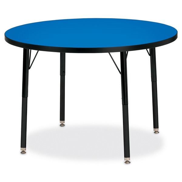 Berries® Round Activity Table - 36" Diameter, A-Height - Blue/Black/Black