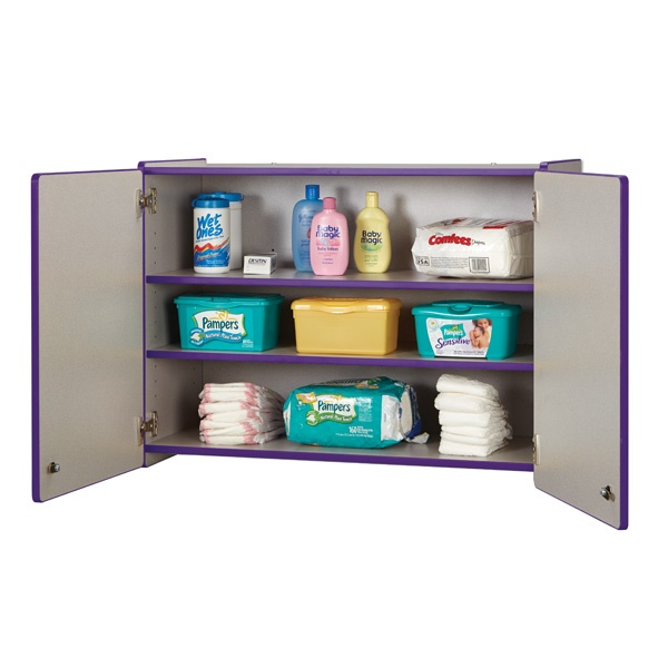 Rainbow Accents® Lockable Wall Cabinet - Purple
