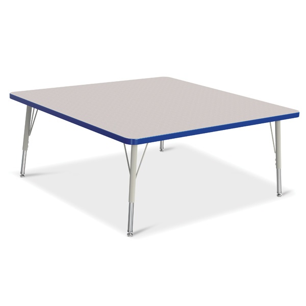 Berries® Square Activity Table - 48" X 48", E-Height - Gray/Blue/Gray