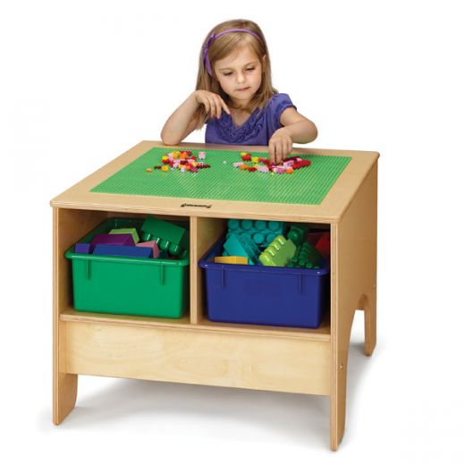 Jonti-Craft Kydz Building Table - Traditional Brick Compatible with Colored Tubs