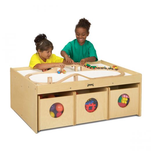 Jonti-Craft Activity Table with 6 See-N-Wheel Bins