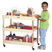 Copernicus BB005-9 Leveled Reading Book Browser Cart with 6 Large Divided and 3 Open Tubs