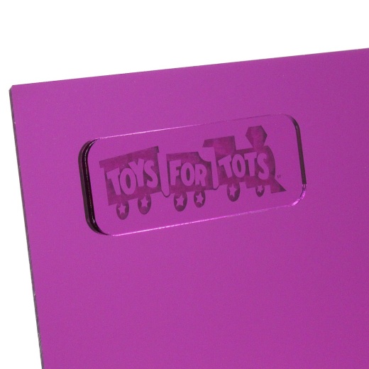 Clear/Mirrored Purple 1/8" Extruded Acrylic