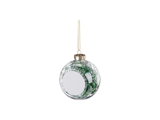 Clear 3 Plastic Christmas Ball Ornament With String