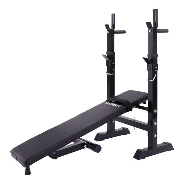 Incline-Able Fitness Weight Lifting Bench W/Barbell Rack