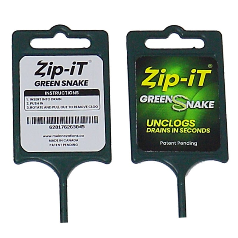 Zip It Green Snake 3 Pack Drain Cleaner