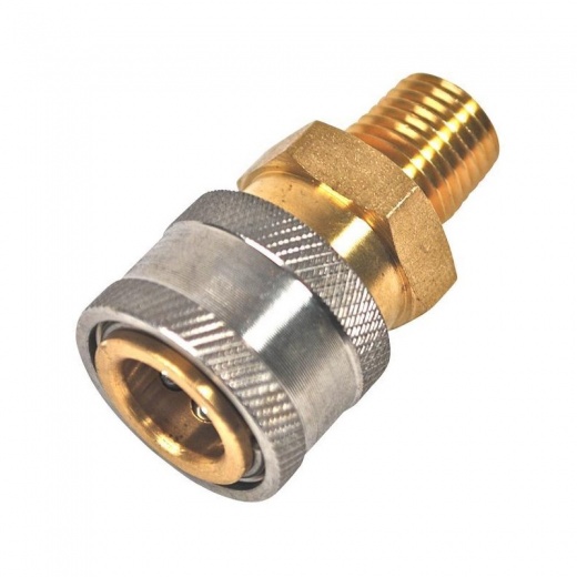 J.Racenstein Coupler 1/4In Pw Brass Mpt