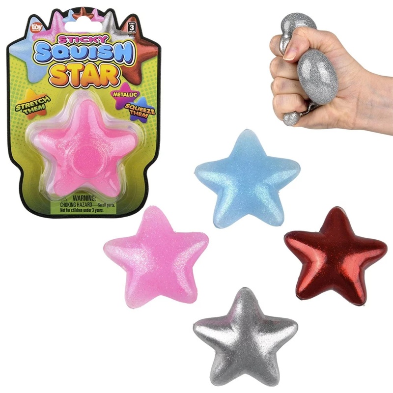 Squishy Star Kids Toy In Bulk- Assorted - 12Pcs