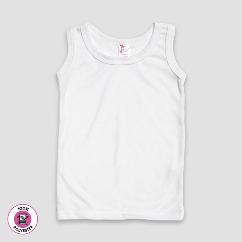 Infant Tank Top – White – 100% Polyester