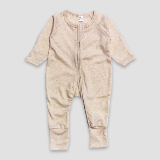 Baby Pajamas with Fold Over Mittens and Footies - Polyester Cotton Blend