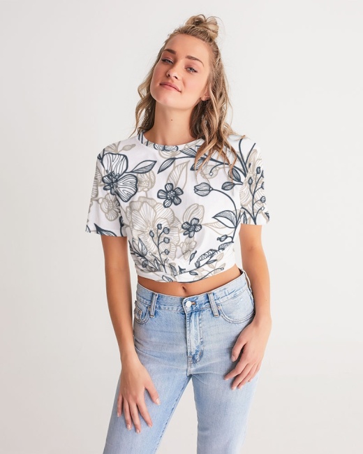 Women's Twist-Front Cropped Tee