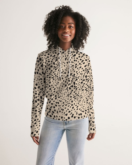 Women's Hoodie Cheetah Cream