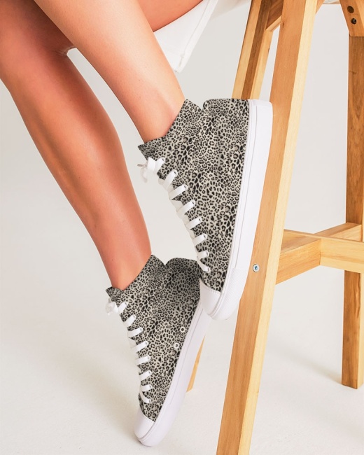 Women's Hightop Canvas Shoe Leopard