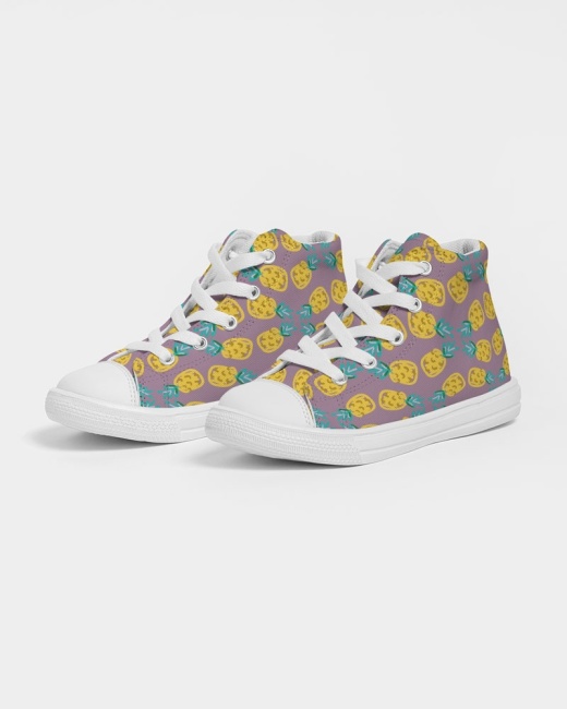 Kids Hightop Canvas Shoe Pineapple Twins