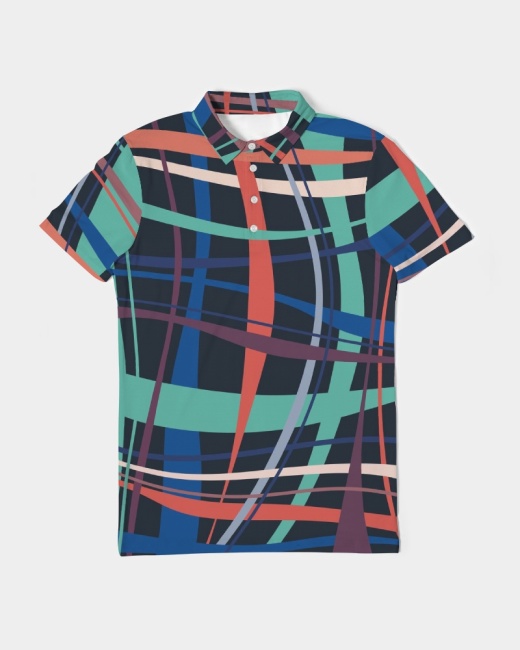 Men's Slim Fit Short Sleeve Polo Weave