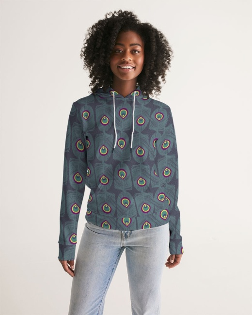 Women's Hoodie Peacock Tails