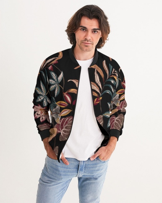 Men's Bomber Jacket Blossom - 100% Polyester Fashion Wear