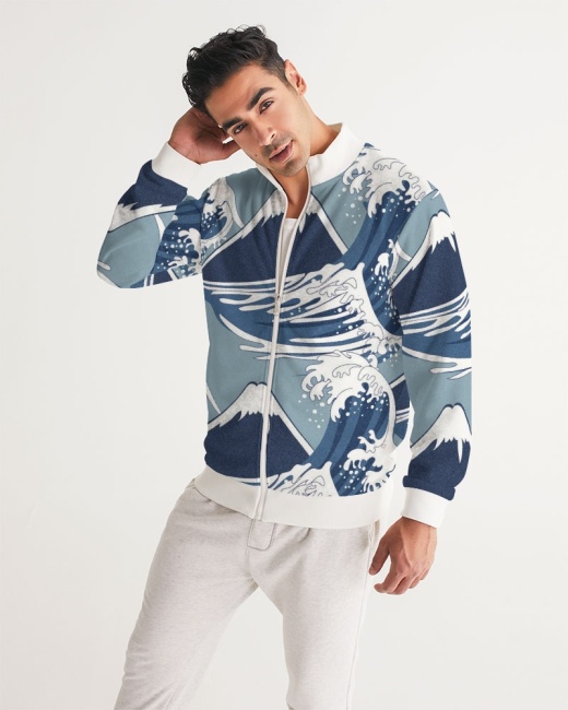Men's Track Jacket Waves Pattern