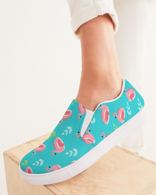 Women's Slip-On Canvas Shoe Flamingo Floaties