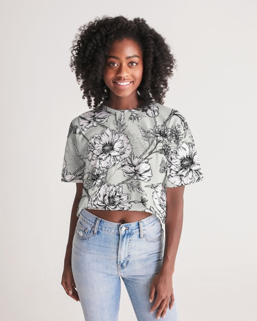 Women's Lounge Cropped Tee Secret Garden