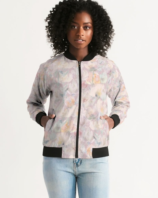 Women's Bomber Jacket Whisper Floral