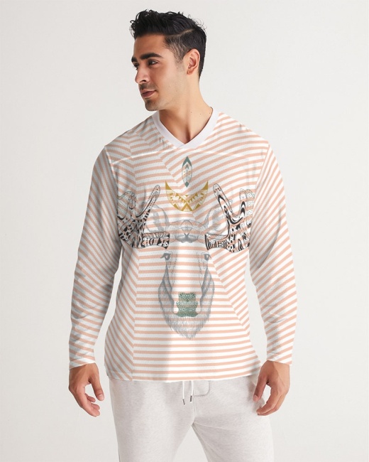 Men's Long Sleeve Sports Jersey Peach Flavor