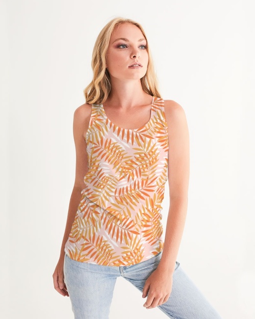 Women's Tank Layered Palms