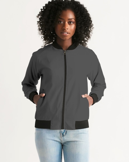 Women's Bomber Jacket Dark Gray