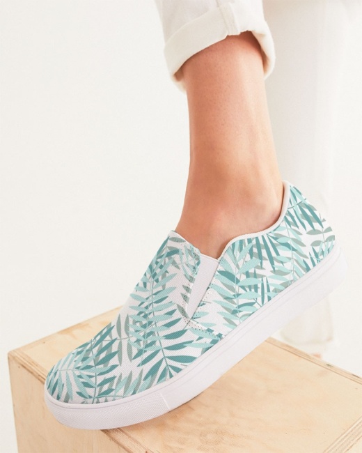 Women's Slip-On Canvas Shoe Layered Palms