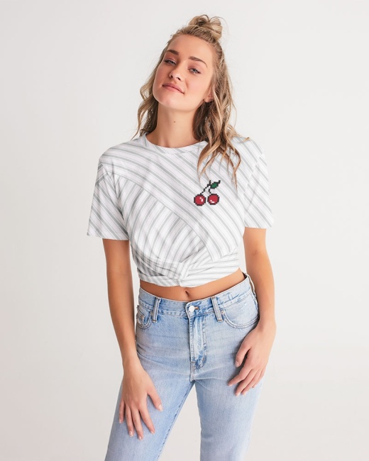 Women's Twist-Front Cropped Tee Concise