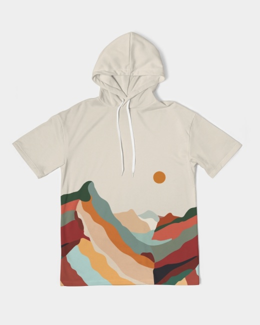 Men's Premium Heavyweight Short Sleeve Hoodie Sunrise