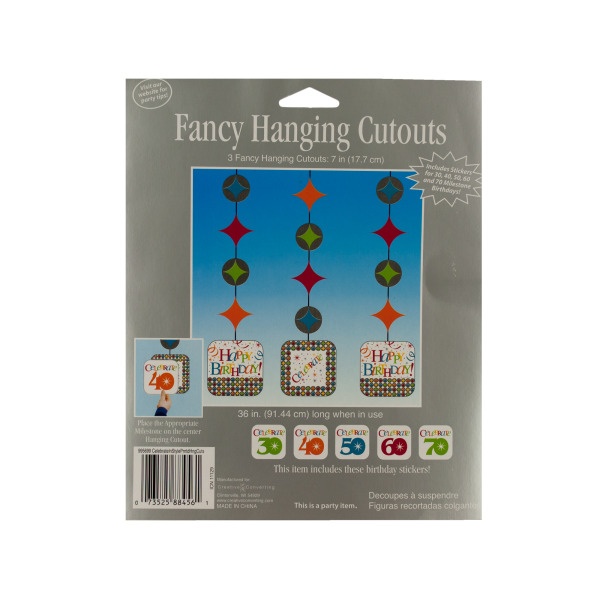 Celebrate In Style Fancy Hanging Party Cutouts, Pack Of 24