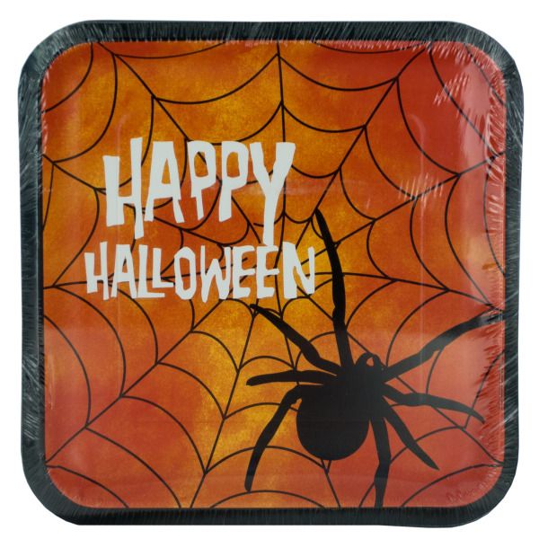 Creepy Night Halloween Party Plates, Pack Of 24
