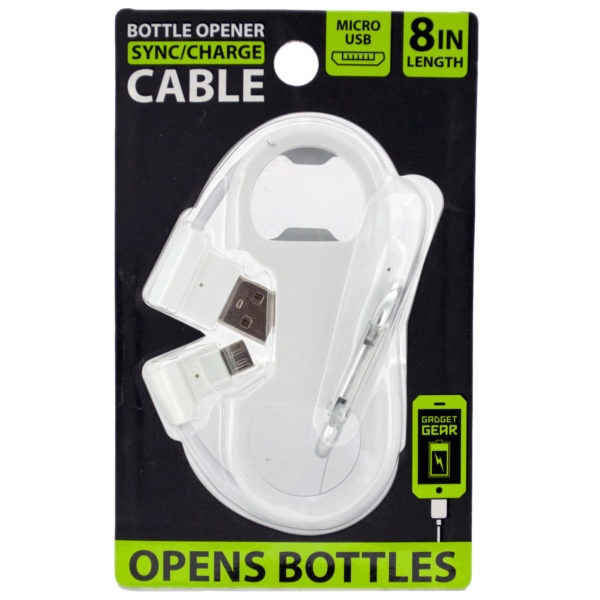 Micro Usb Bottle Opener Sync & Charge Cable, Pack Of 8
