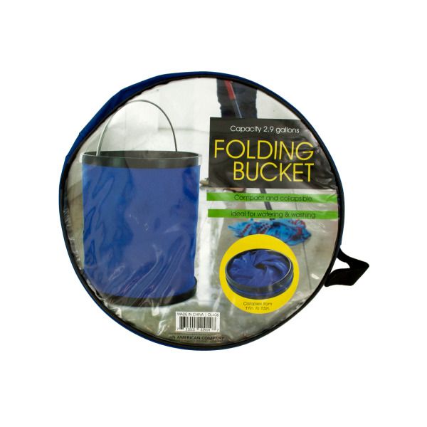 Folding Nylon Bucket With Metal Handle